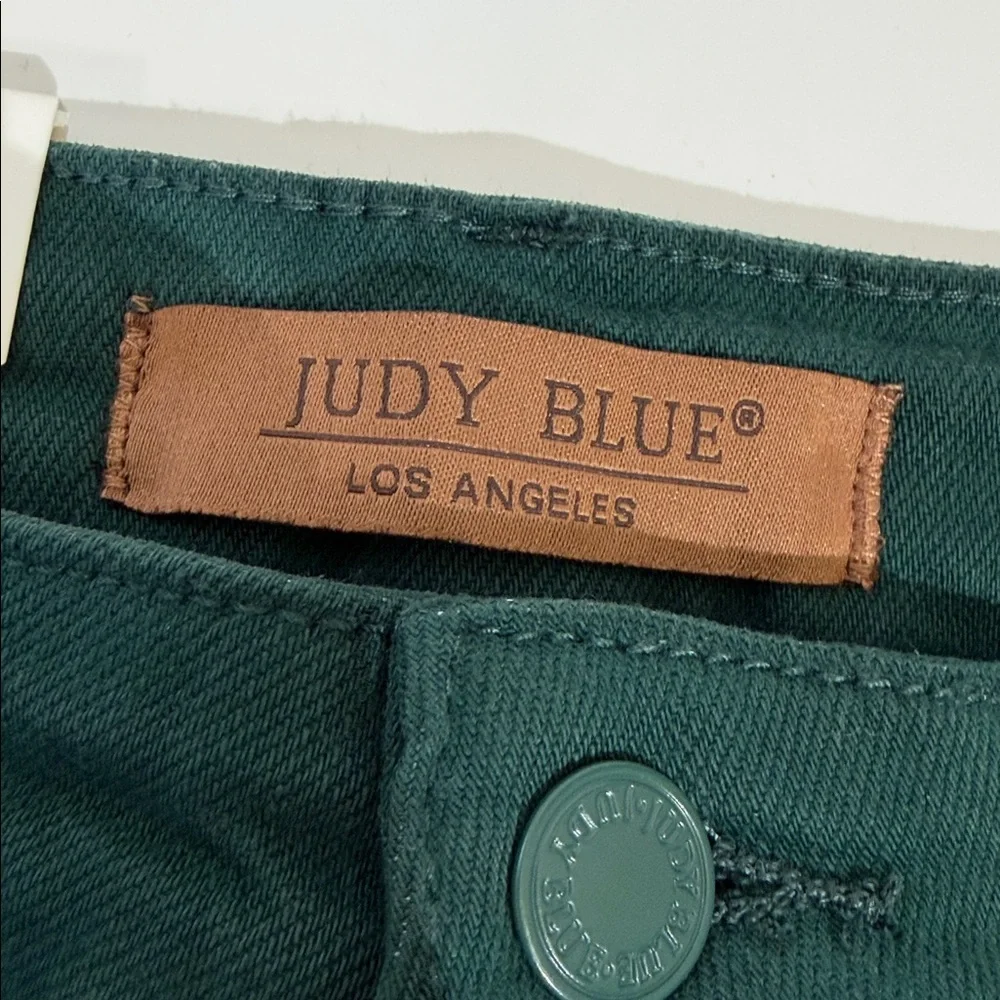 NWT Judy Blue Jeans Size 30 High Waist Cropped With Tummy Control Green - Picture 6 of 13